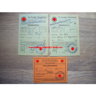 3 x DAF Arbeitsfront - ID cards