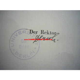 Große Doktortitel Urkunde - Arzt Oscar Nagel (Riga) - Berlin 1941