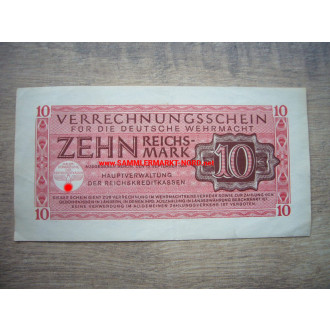 Verrechnungsschein 10 RM für die deutsche Wehrmacht