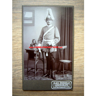 Cabinet photo - Wuerttemberg officer with spiked helmet (Ludwigsburg)