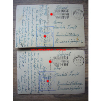 2 x Postkarte Kriegsmarine - Schnellboote