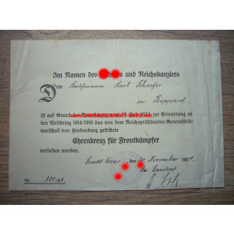 District Administrator KARL STATZ (Sankt Goar) - autograph