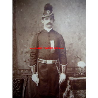 2 x cabinet photo - member of an order of knights (Knights Templar?) - Illinois USA