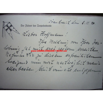 Kriegsmarine - Konteradmiral HANS BÜTOW - Führer der Torpedoboote - Autograph