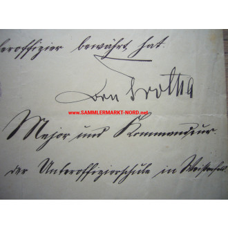 Unteroffizierschule Weißenfels - MAJOR VON TROTHA - Autograph
