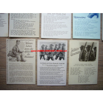 Convolute of military song postcards