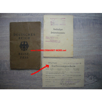 Hilfsgefängnis BEBRA 1947 (illegaler Grenzübertritt) - Ausweise & Dokumente einer Frau