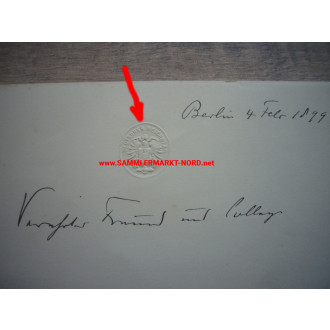 Deutscher Reichstag Berlin - Abgeordneter REINHART SCHMIDT ELBERFELD - Autograph