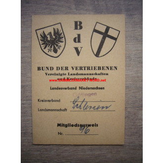 BdV Bund der Vertriebenen - Mitgliedsausweis
