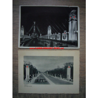 2 x postcards BERLIN - east-west axis