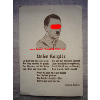 Unser Kanzler Adolf Hitler - Postkarte 1933