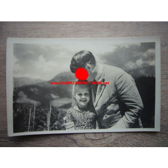 Adolf Hitler mit der Jugend - Postkarte