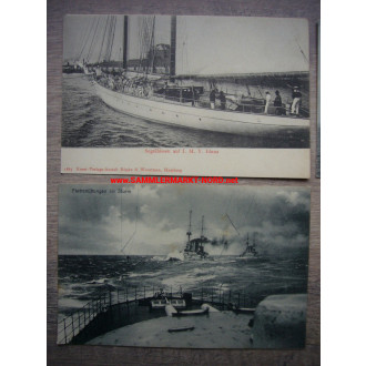 4 x Kaiserliche Marine Postkarte - I.M.Y. Iduna, usw.