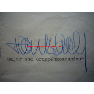 Major KARL HENTSCHEL (Luftwaffe / JG 77) - Autograph
