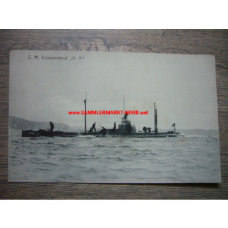 Imperial Navy - Submarine S.M.U. 2 - postcard