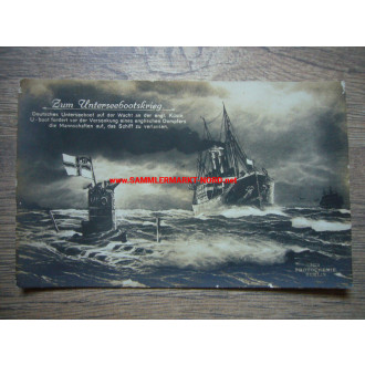 Kaiserliche Marine - Unterseebootskrieg - Postkarte
