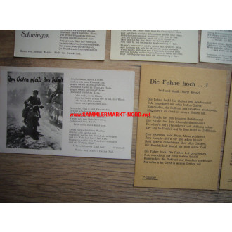 6 x Liedpostkarte Wehrmacht, Luftwaffe, usw.