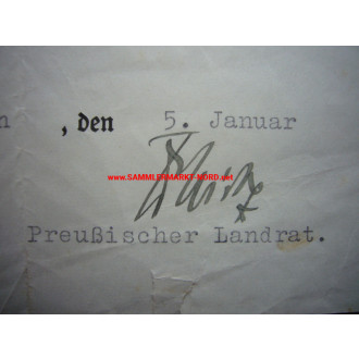 NSDAP politician PAUL WIRTZ - district administrator in the district of Daun - autograph