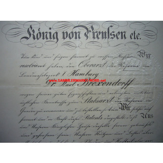 Emperor WILHELM II - autograph - certificate of appointment 1912