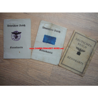 3 x Deutsches Reich - Kennkarte