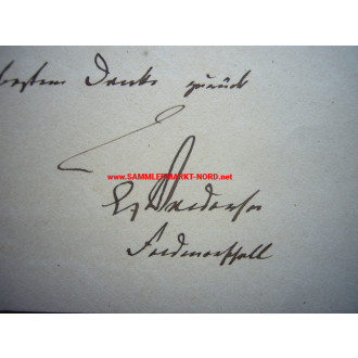 Generalfeldmarschall ALFRED VON WALDERSEE - Autograph - 1903