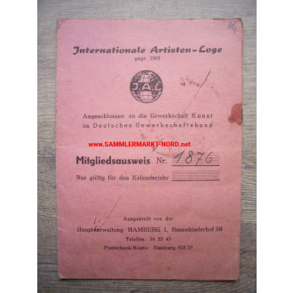 International Artists' Lodge - Membership Card