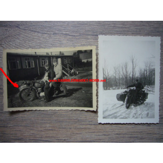 2 x Foto Luftwaffe & Kriegsmarine - Motorrad