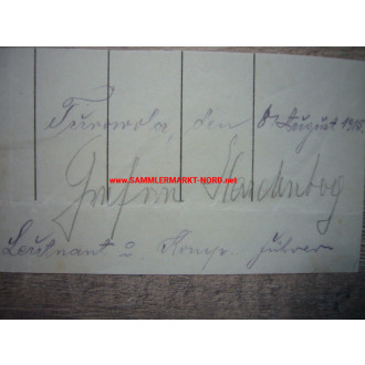 CARL-HANS GRAF VON HARDENBERG (resistance fighter July 20, 1944) - autograph