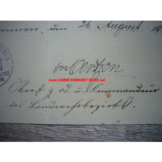 Oberst KARL-LUDWIG VON OERTZEN (Reichswehrministerium) - Autograph