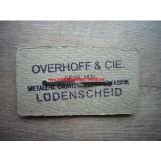 DB Deutsche Bundesbahn - cap badge on manufacturer's cardboard
