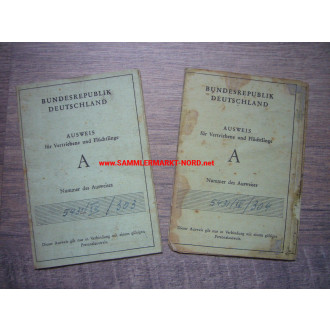 2 x FRG - identity card for displaced persons and refugees