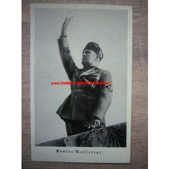Benito Mussolini - State Meeting in Berlin 1937 - Postcard