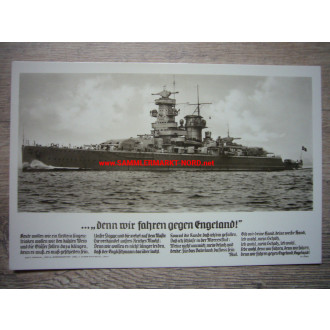 Panzerschiff Admiral Graf Spee - ... denn wir fahren gegen Engeland! - Postkarte
