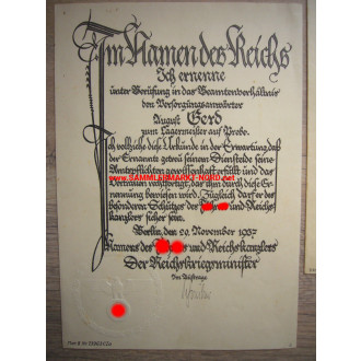 3 x Kriegsmarine appointment certificate - Ministerial Director THEODOR SCHREIBER - autograph