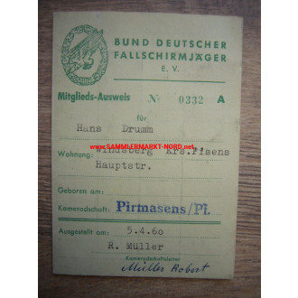 Bund Deutscher Fallschirmjäger e.V. - Mitgliedsausweis