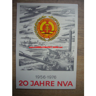 DDR postcard - 20 years NVA 1956 - 1976