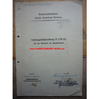 RAB Reichsautobahn - Oberste Bauleitung Nürnberg - Dokumente