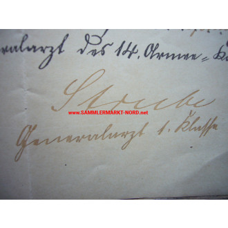 Generalarzt 1. Klasse HEINRICH STRUCK - Autograph