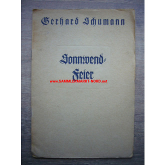 Sonnenwendfeier - Autor GERHARD SCHUMANN - Autograph