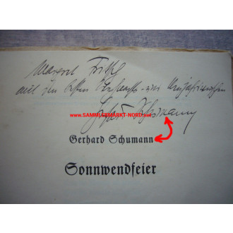 Sonnenwendfeier - Autor GERHARD SCHUMANN - Autograph
