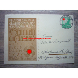 KdF Gemeinschaft - Briefmarkenausstellung Berlin 1937