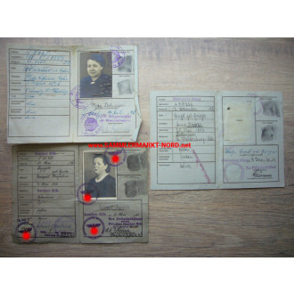 3 x German Reich - identity card