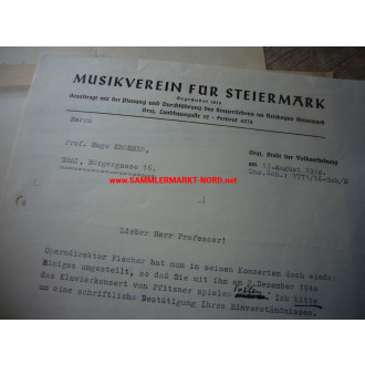 Pianist Professor Dr. HUGO KROEMER - Umfangreicher Dokumentennachlass 3. Reich