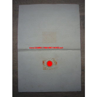 DAF commemorative sheet for 10 years of service in 1944