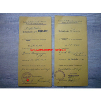 Reich Office for Rubber and Asbestos - 2 x tire card