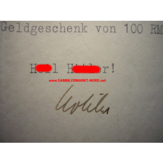 Prime Minister of Baden - SA Obergruppenführer WALTER KÖHLER - Autograph