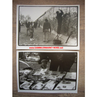 2 x photo GDR - fall of the Berlin Wall in 1989