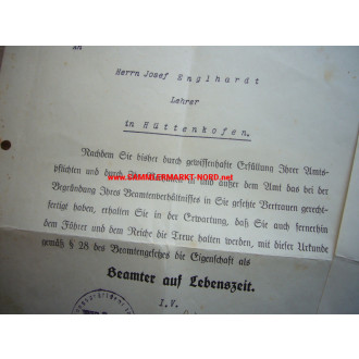 SS-Gruppenführer & Regierungspräsident von Niederbayern und Oberpfalz - FREIHERR WILHELM VON HOLZSCHUHER - Autograph