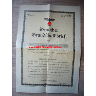 Deutscher Grundschuldbrief - Ludwigslust 1936