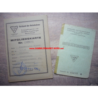 VdH Verband der Heimkehrer - 2 x Mitgliedsausweis